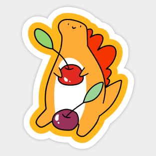 Cherry Stegosaurus Sticker